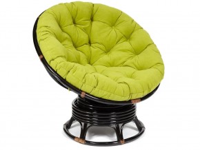 Кресло-качалка Papasan w 23/01 B с подушкой Antique brown, флок Олива в Ревде - revda.магазин96.com | фото