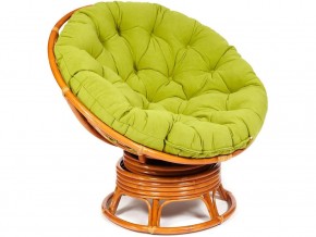 Кресло-качалка Papasan w 23/01 B с подушкой Cognac, флок Олива в Ревде - revda.магазин96.com | фото