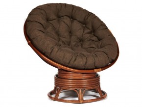 Кресло-качалка Papasan w 23/01 B с подушкой Pecan, ткань Коричневый в Ревде - revda.магазин96.com | фото