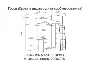 Кровать двухъярусная комбинированная в Ревде - revda.магазин96.com | фото