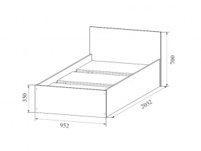 Кровать одинарная (Без матраца 0,9*2,0) в Ревде - revda.магазин96.com | фото