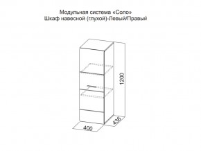 Шкаф навесной (глухой) Левый в Ревде - revda.магазин96.com | фото